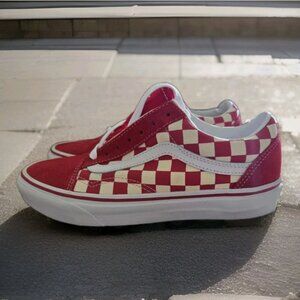 VANS Old Skool Primary Red/White Checkerboard Unisex Sneakers M6/W7.5